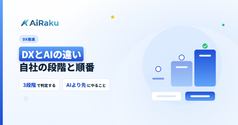DXとAIの違い｜自社の段階を判定して順番を決める