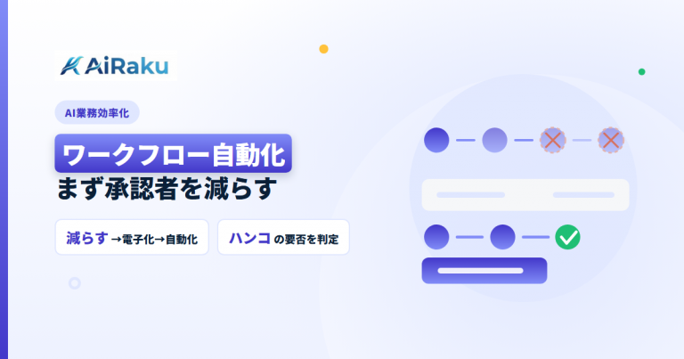 ワークフロー自動化の順番｜まず承認者を減らす